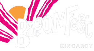 Kingaroy BaconFest logo white text
